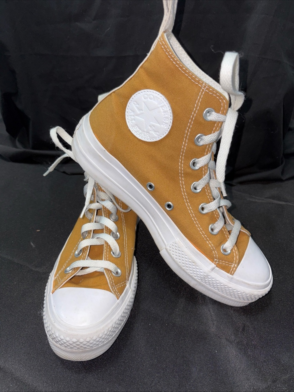 Converse High Top platform size 7.5 Sneakers - sunflower gold